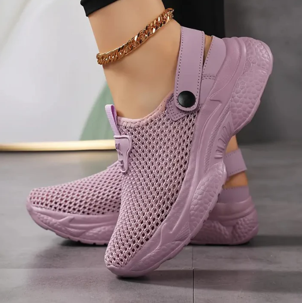 Sneakers donna estive, traspiranti, leggere e comode, con fibbia regolabile per calzature perfette.