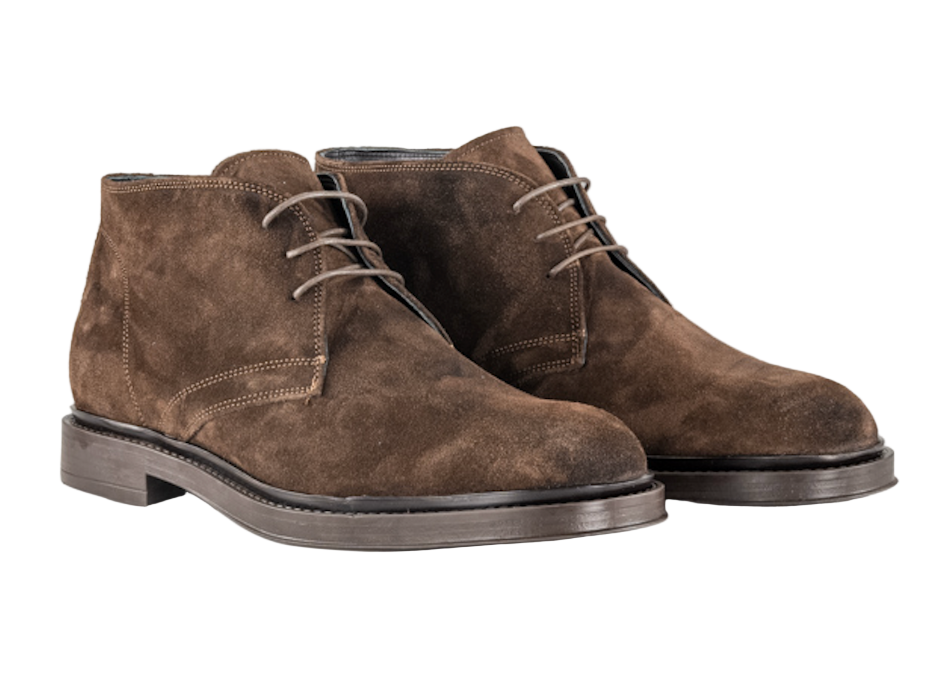 Eleganti polacchine rialzate da uomo marroni, con rialzo interno 7 cm. Perfette per un look casual o formale.
