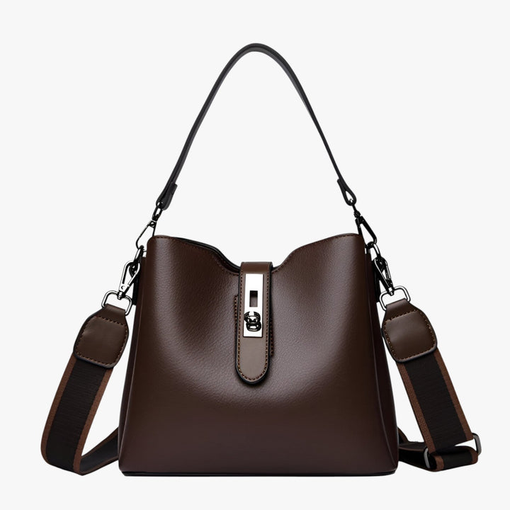 Borsa a spalla donna multicolore con pattern vivace e chiusura a scomparsa, ideale per l'estate.