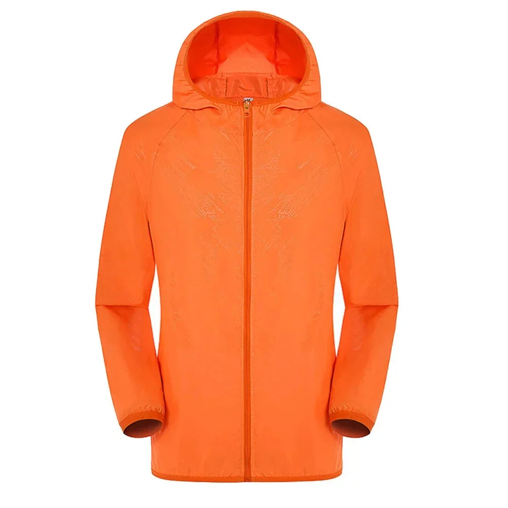 Trench impermeabile unisex con cappuccio, giacca protettiva per affrontare pioggia e vento con stile.