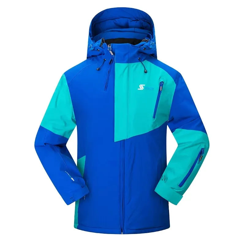 Giacca da sci uomo, impermeabile antivento, calda e protettiva, ideale per abbigliamento neve e montagna.