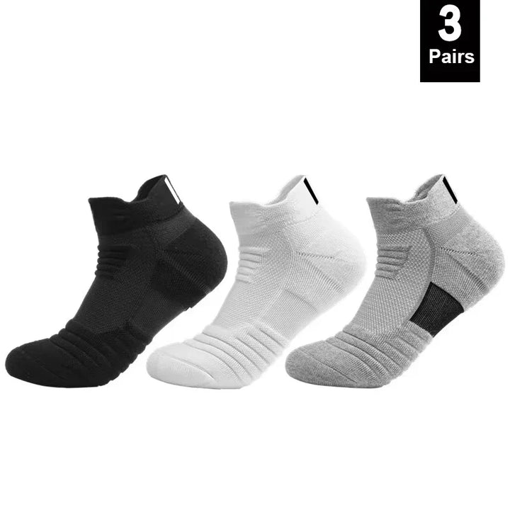 Calze sportive uomo in cotone, antiscivolo per calcio e allenamento. Stabilità e comfort superiori.