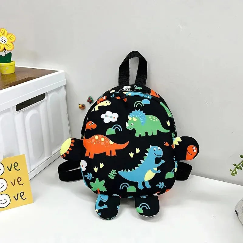 Zaino per bambini con design dinosauro, in nylon resistente e leggero, ideale per gite.