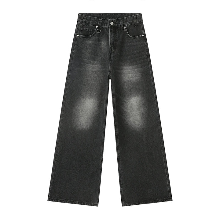 Jeans baggy uomo comfort fit, stile vintage e streetwear, con vita alta per un look casual distintivo.