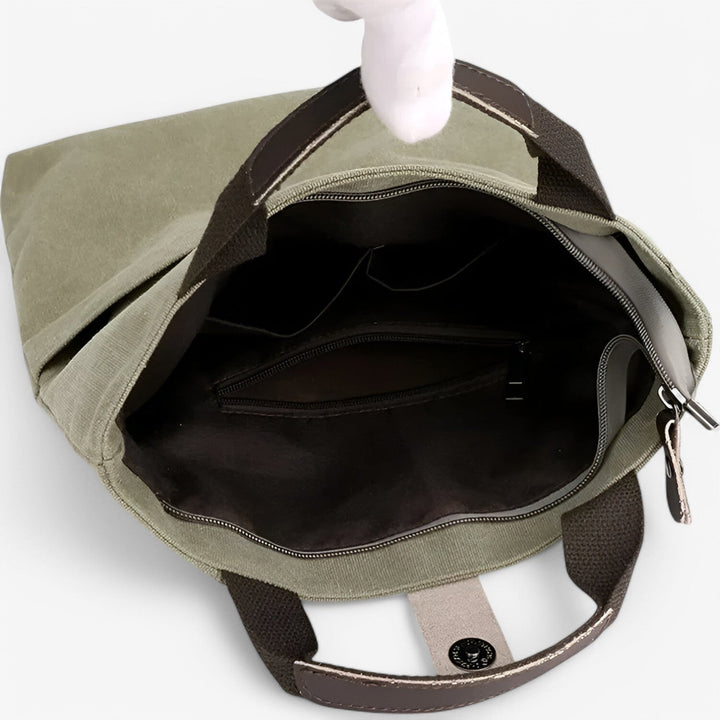 Robusta borsa messenger uomo verde militare, con ampi scomparti per viaggio e quotidianità.