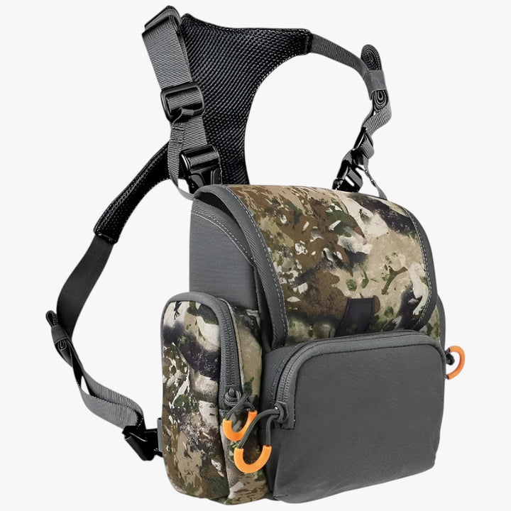 Pratica borsa da petto uomo verde, regolabile. Ideale come zaino compatto per viaggio e attività quotidiane.