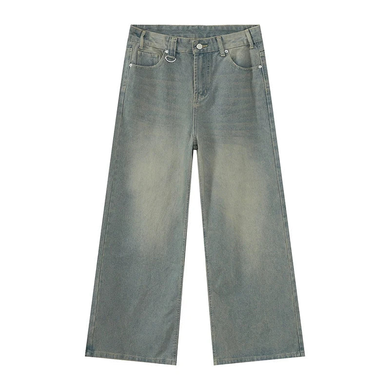 Jeans baggy vintage uomo, perfetti per la moda maschile Y2K, stile streetwear distintivo e comfort.