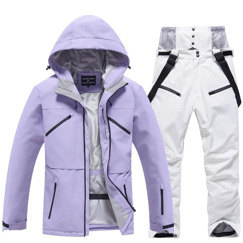 Tuta intera da sci unisex per uomo e donna, impermeabile e antivento per la neve.