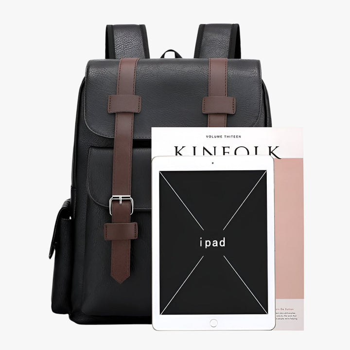 Zaino quotidiano unisex con design a doppia fibbia, pratico e alla moda.