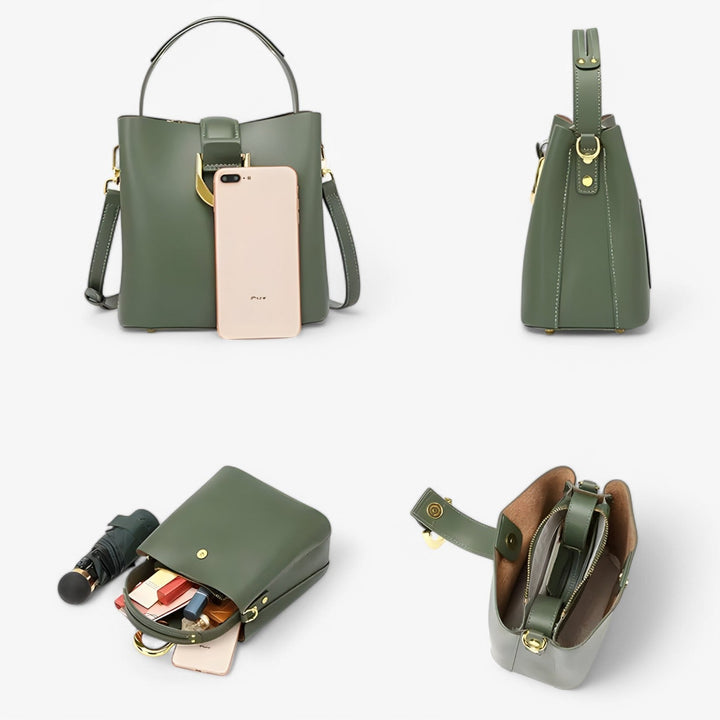 Borsa a secchiello compatta per donna, un tocco di stile elegante e funzionale per il quotidiano.