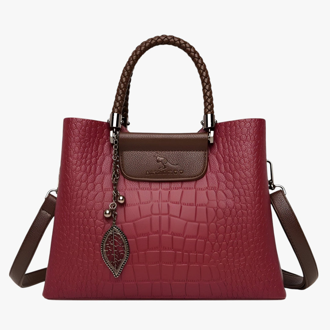 Accessorio moda: borsa tote donna marrone effetto coccodrillo, un tocco di eleganza al tuo look.