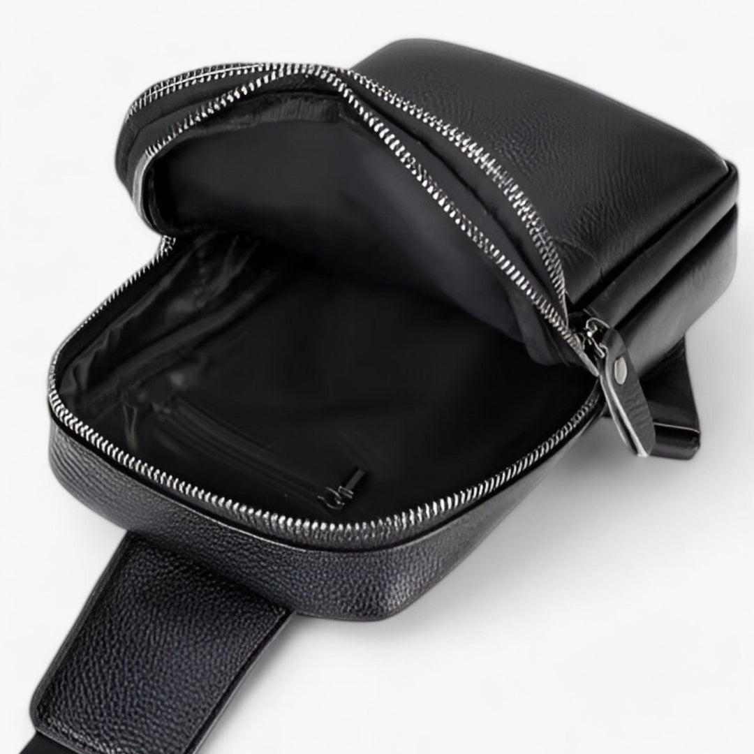 Borsa monospalla unisex versatile e compatta, adatta per viaggio e uso quotidiano. Disponibile in nero e marrone.