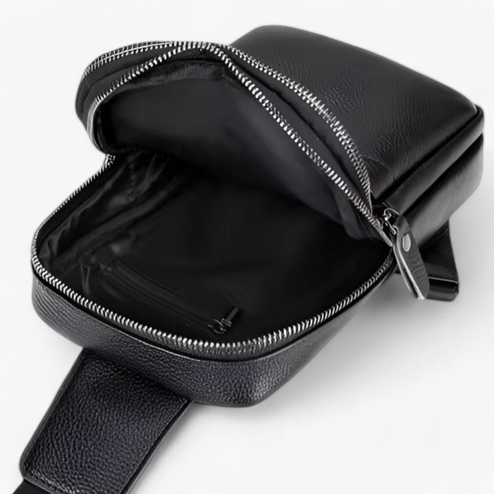 Borsa monospalla unisex versatile e compatta, adatta per viaggio e uso quotidiano. Disponibile in nero e marrone.
