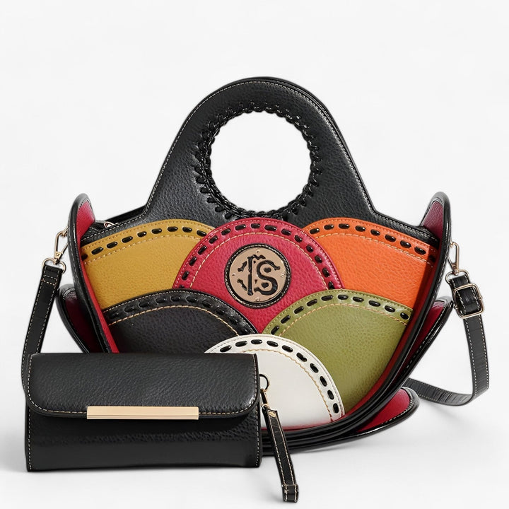 Texture borsa a mano donna Mosaico, sintetico, con pattern multicolore e finiture di qualità.