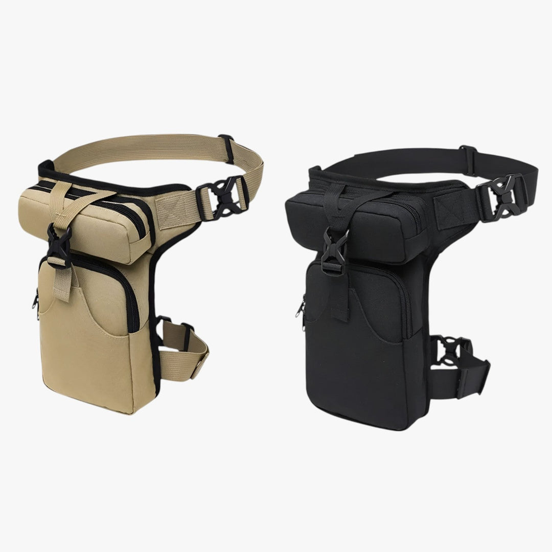 Marsupio da uomo regolabile in tessuto, disponibile nero o kaki. Borsa casual versatile per un look pratico.