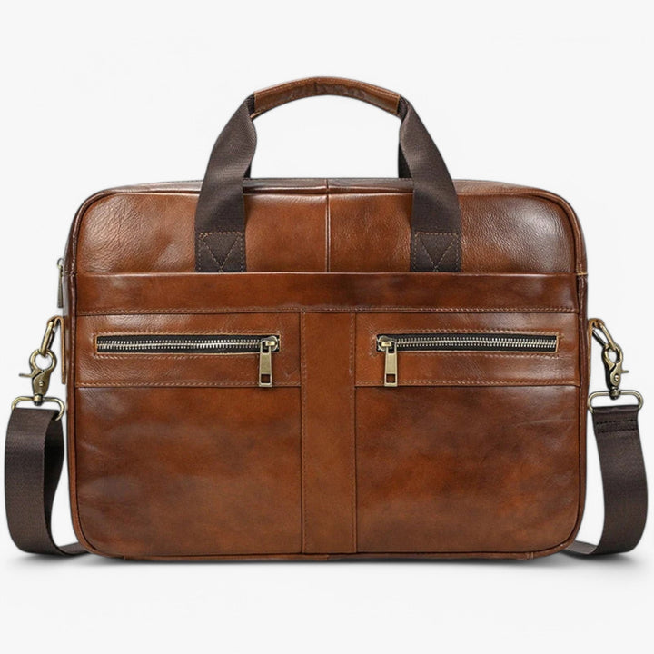 Borsa portadocumenti marrone uomo, elegante e funzionale per lavoro, ufficio e brevi viaggi.