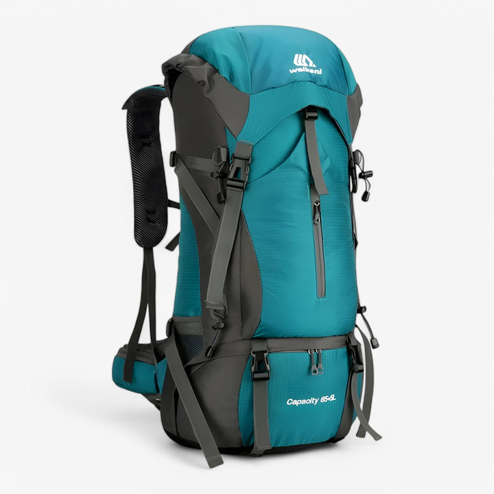 Zaino da montagna 70L uomo, resistente all'acqua, essenziale per escursioni e avventure outdoor.