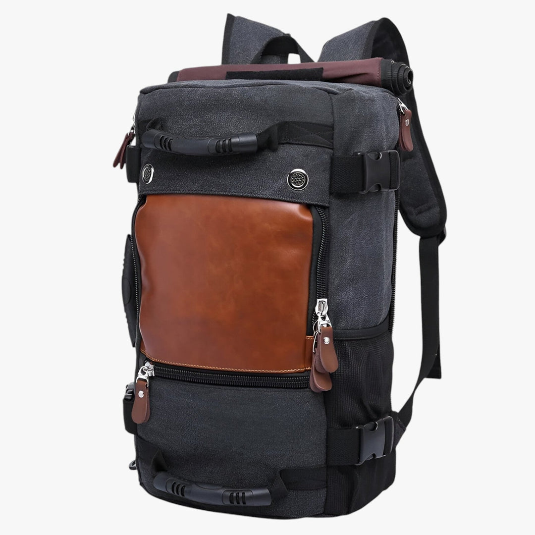 Zaino da viaggio uomo 50L kaki, multiuso, perfetto per escursioni, trekking e avventure all'aperto.