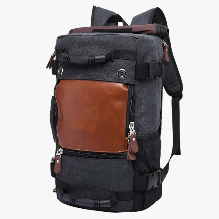 Zaino da viaggio uomo 50L kaki, multiuso, perfetto per escursioni, trekking e avventure all'aperto.
