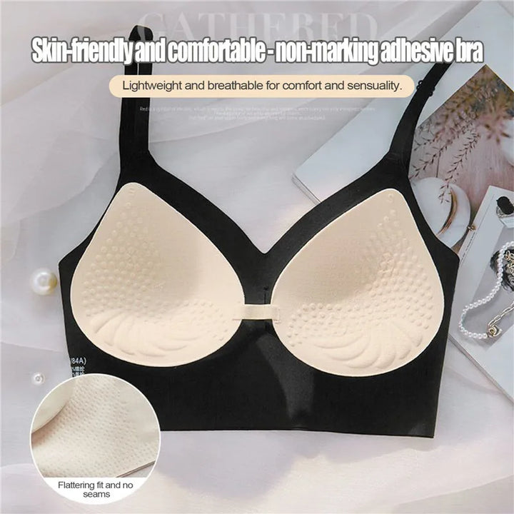 Reggiseno da donna con schiena a U profonda, push-up invisibile e senza ferretto, per un look impeccabile.