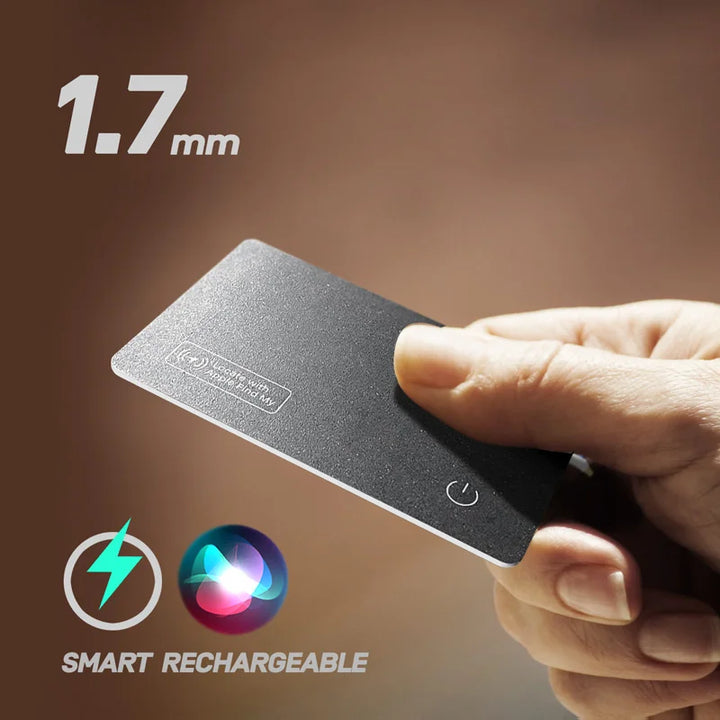 Scheda localizzatore GPS per portafoglio e iPhone, tracker anti-smarrimento con ricarica wireless, sicurezza per i tuoi oggetti.
