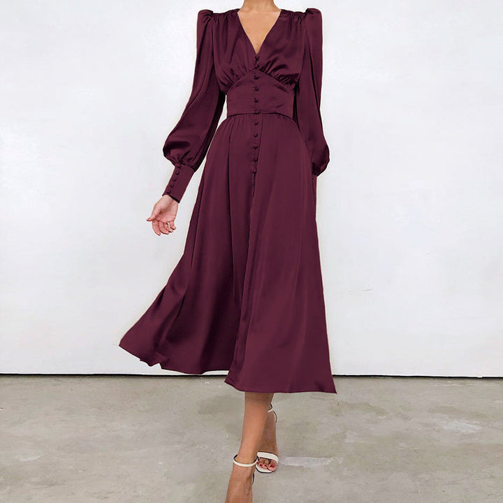 Abito donna elegante per serate di gala, vestito di lusso formale, esalta il fascino con stile.