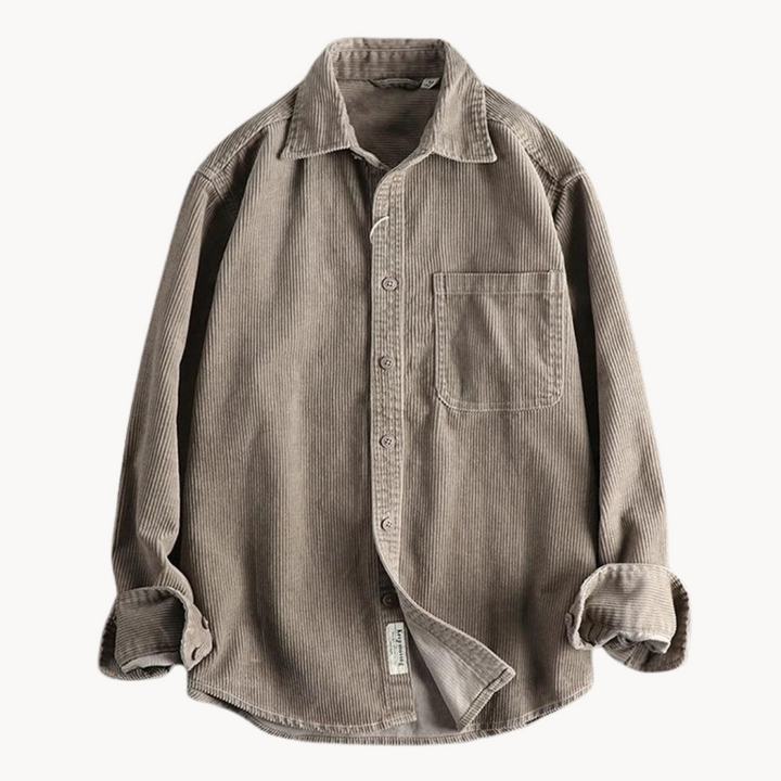 Camicia da uomo casual, con texture strutturata e bottoni, per un outfit moderno e comodo.