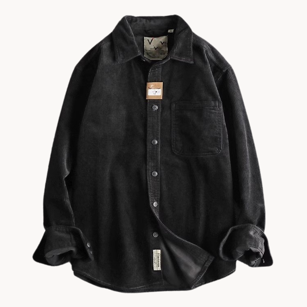 Abbigliamento maschile: camicia strutturata con bottoni, vestibilità comoda, per stile casual elegante.