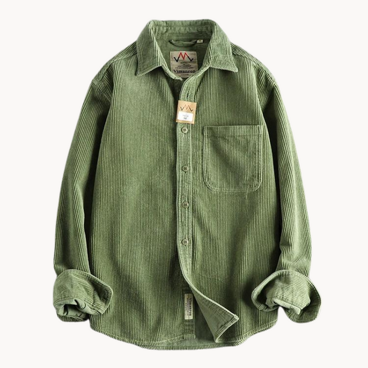 Camicia da uomo maniche lunghe, strutturata, button-down, ideale per il comfort e la moda maschile.