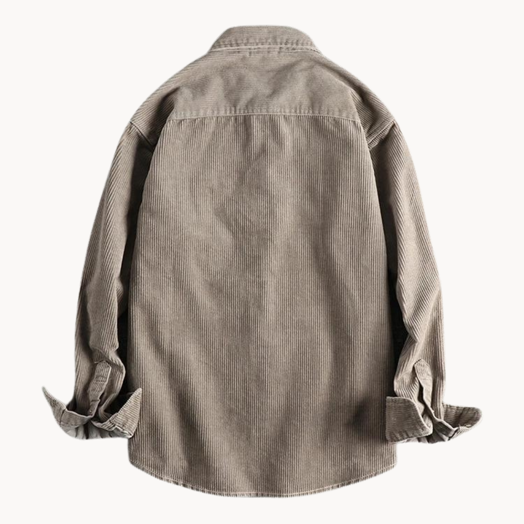 Elegante camicia da uomo button-down, maniche lunghe, vestibilità comoda, perfetta per stile casual strutturato.