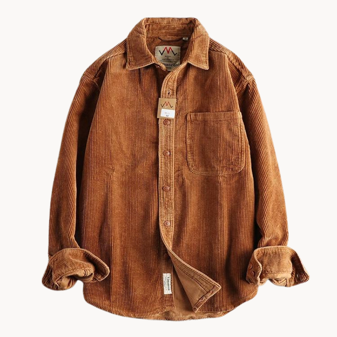 Camicia uomo elegante-casual, strutturata, con bottoni, ideale per comfort e stile quotidiano.