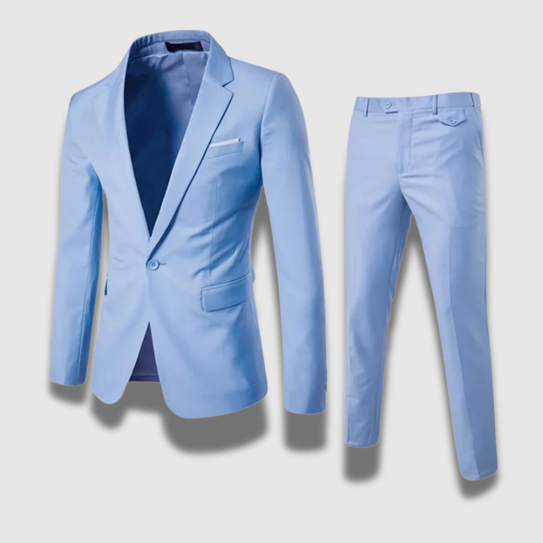 Abito uomo sartoriale nero, completo elegante moderno. Perfetto per cerimonie, ufficio e look formale maschile.