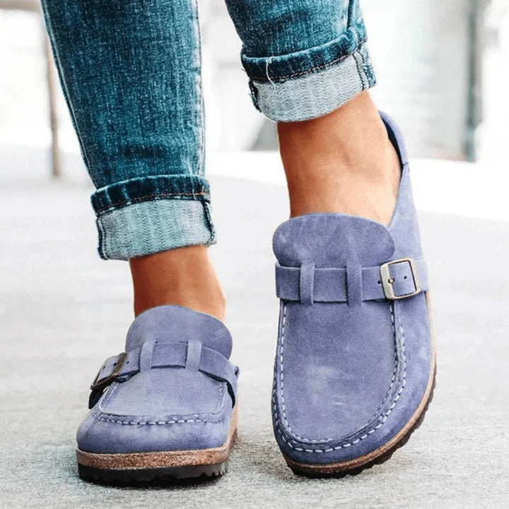 Eleganti sandali donna casual con fibbia, calzature estive leggere per un comfort quotidiano senza pari.