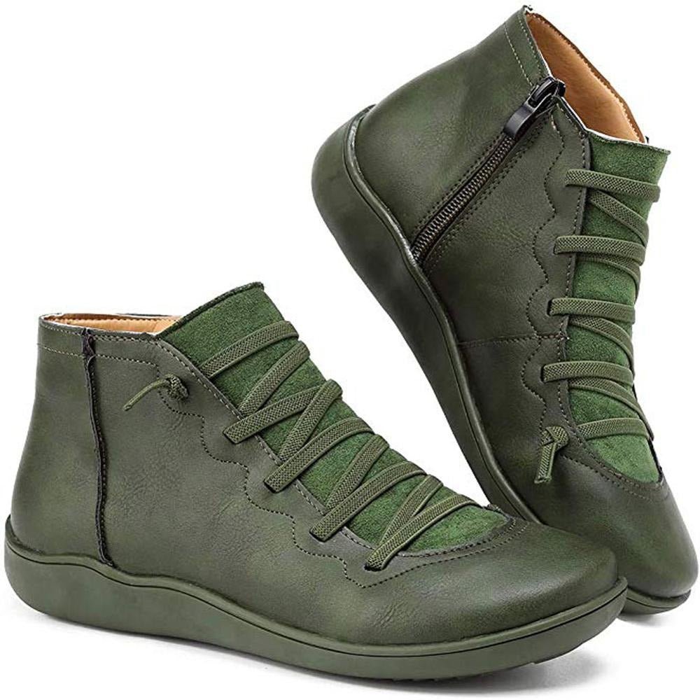 Stivaletti donna autunnali/invernali con lacci e zip, abbinabili a diversi outfit, per un look sempre attuale.