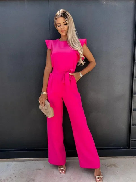 Tuta da donna comoda ed elegante, vestibilità slim che valorizza la figura, perfetta per il comfort quotidiano.