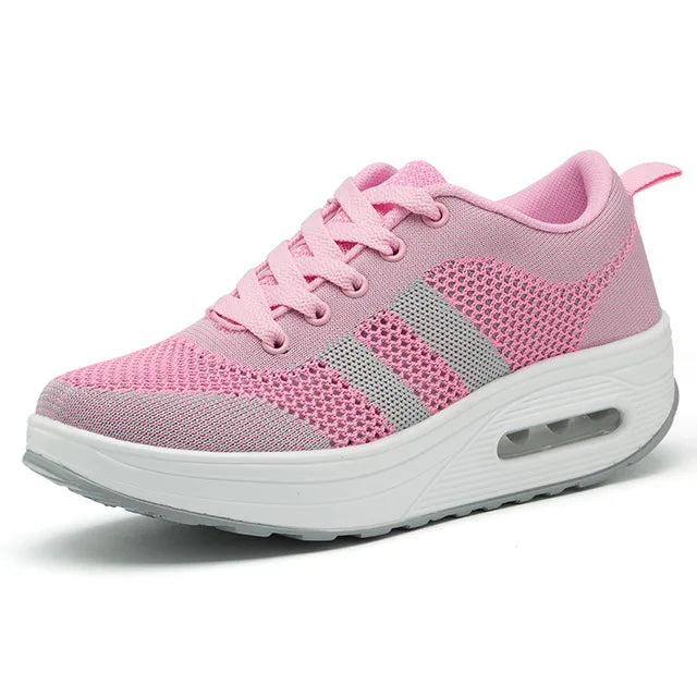Sneakers donna ammortizzate per comfort quotidiano, ideali per camminata e benessere piedi.