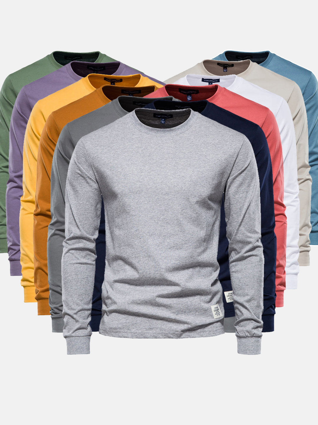 Maglietta uomo a maniche lunghe, vestibilità comoda e casual, un capo essenziale per l'abbigliamento quotidiano.