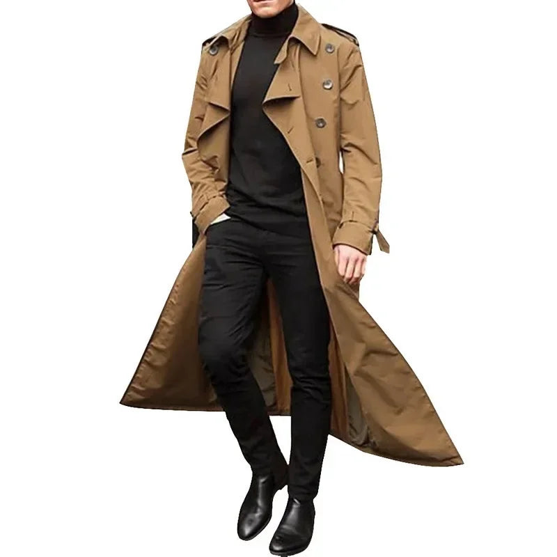 Trench uomo versatile ed elegante, ideale per uno stile moderno maschile. Un cappotto primaverile/autunnale.