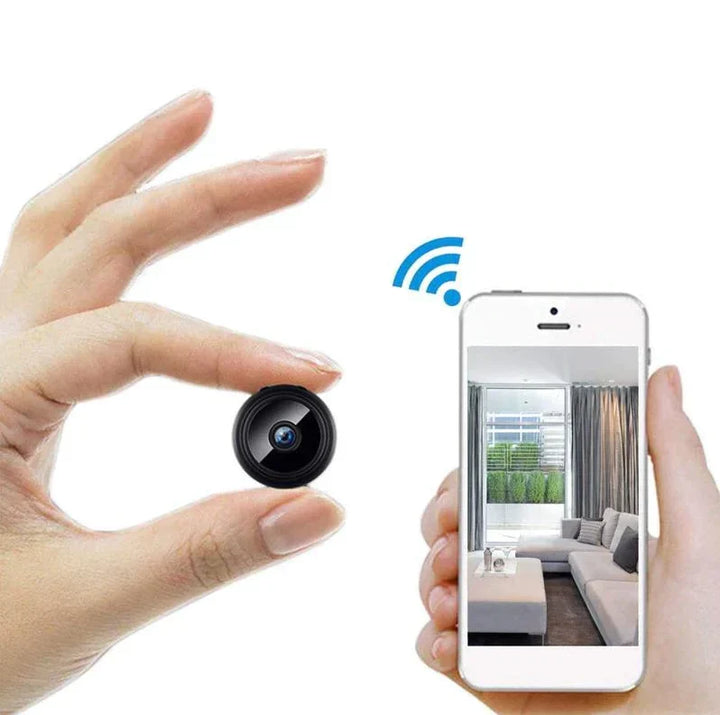 Telecamera di sorveglianza wireless con visione notturna Full HD 1080P, per monitoraggio interno ed esterno.