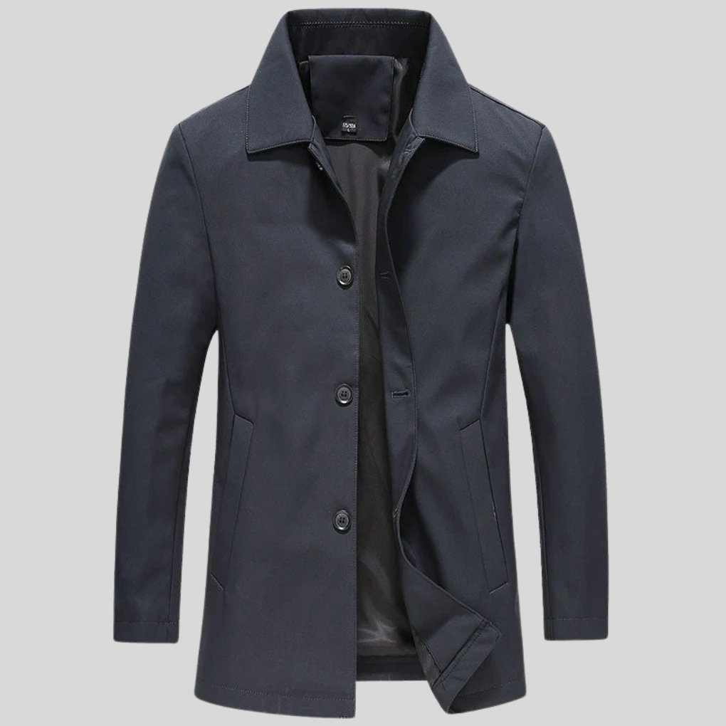 Elegante cappotto uomo lungo per un look invernale raffinato. Capospalla classico e caldo, must-have moda uomo.