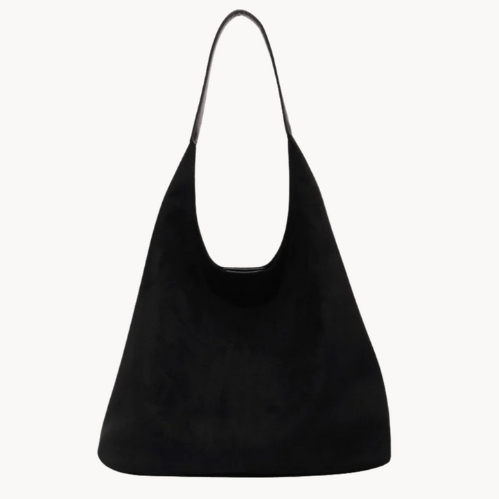 Borsa hobo in pelle scamosciata donna, versatile per lavoro e casual. Eleganza contemporanea, accessorio moda indispensabile.