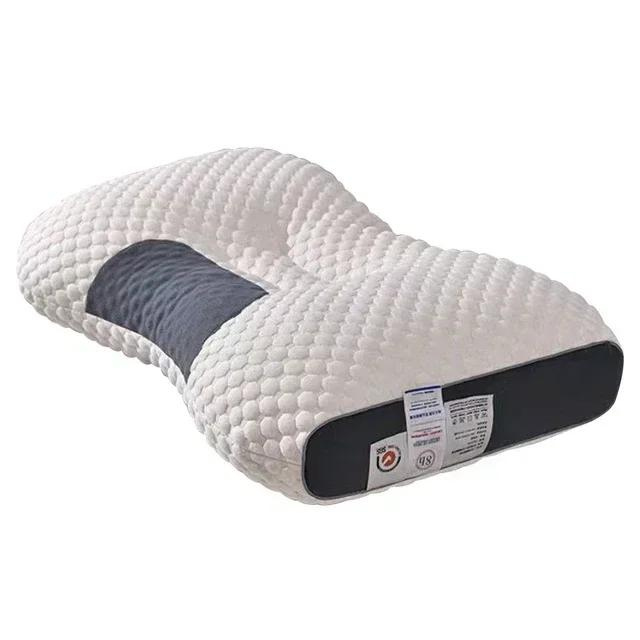 Cuscino ortopedico massaggiante per sonno riposante, supporto cervicale e benessere notturno.