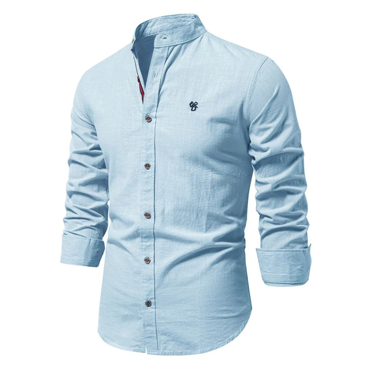 Camicia elegante da uomo a manica lunga, ideale per l'ufficio o eventi, stile classico e moderno, resistente.
