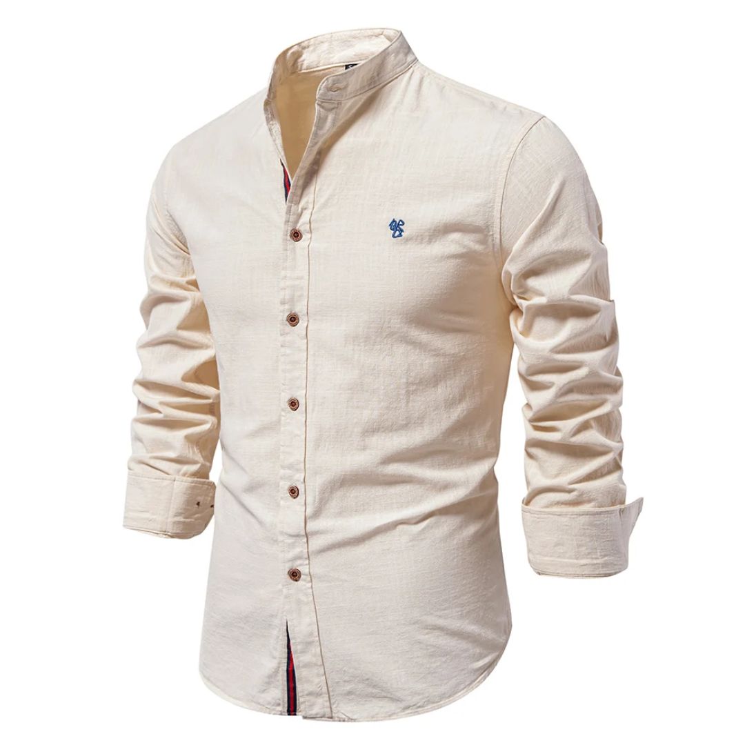Camicia resistente da uomo a manica lunga, per un comfort quotidiano e uno stile impeccabile e duraturo.