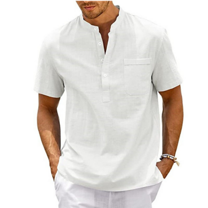 Camicia casual elegante uomo, manica lunga, versatile per ogni stile. Abbigliamento moda maschile con comfort quotidiano.