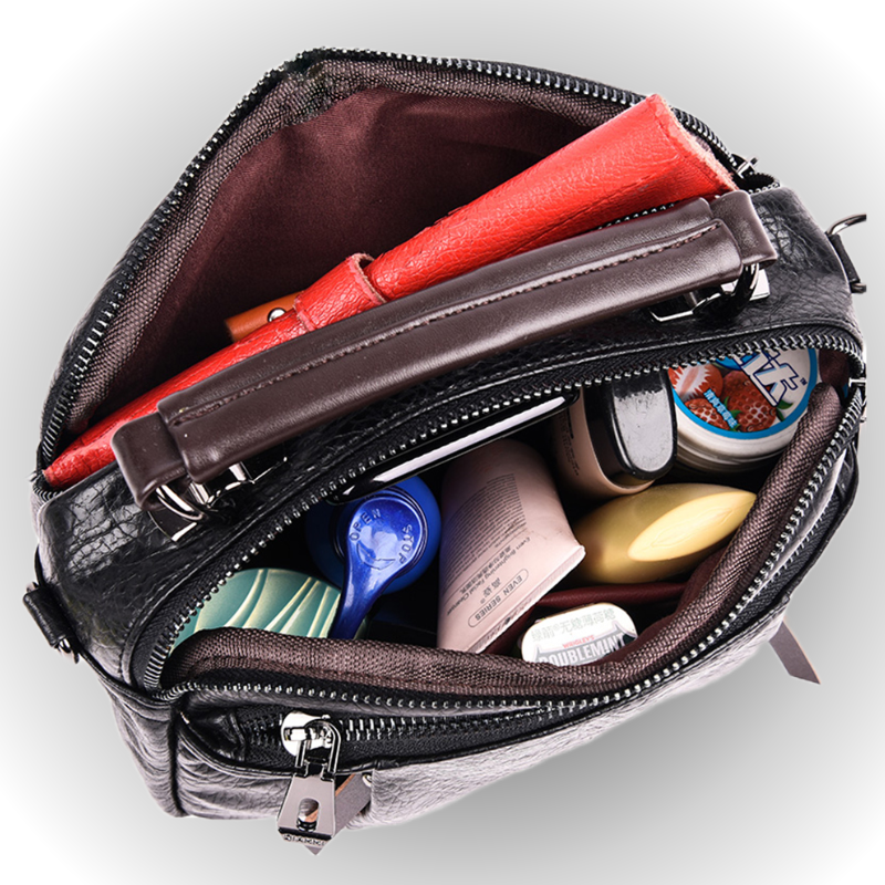 Elegante borsa a mano da donna, design multicolore e pratico, include tracolla regolabile removibile.