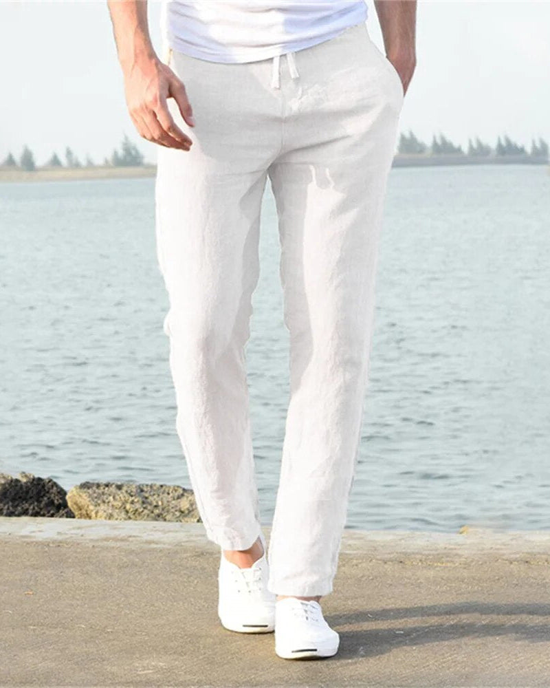 Pantaloni estivi uomo leggeri, traspiranti e comodi per relax casual o vacanze. Perfetti per l'estate.