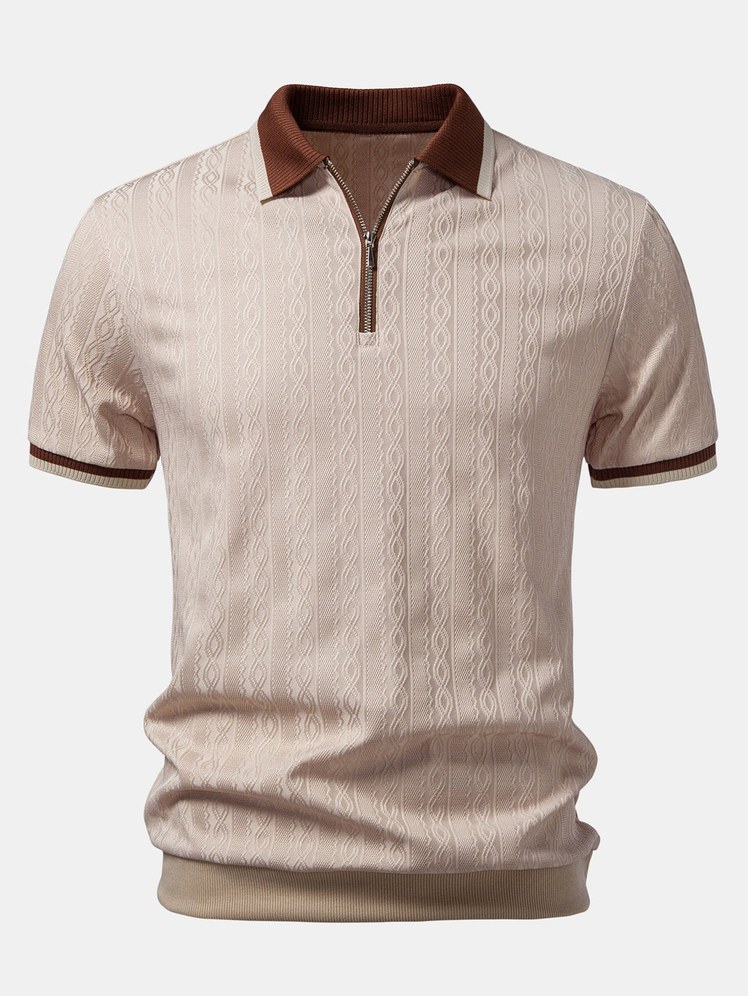 Set uomo versatile: polo a maniche corte e pantaloni dritti, perfetto per look casual o smart-casual.