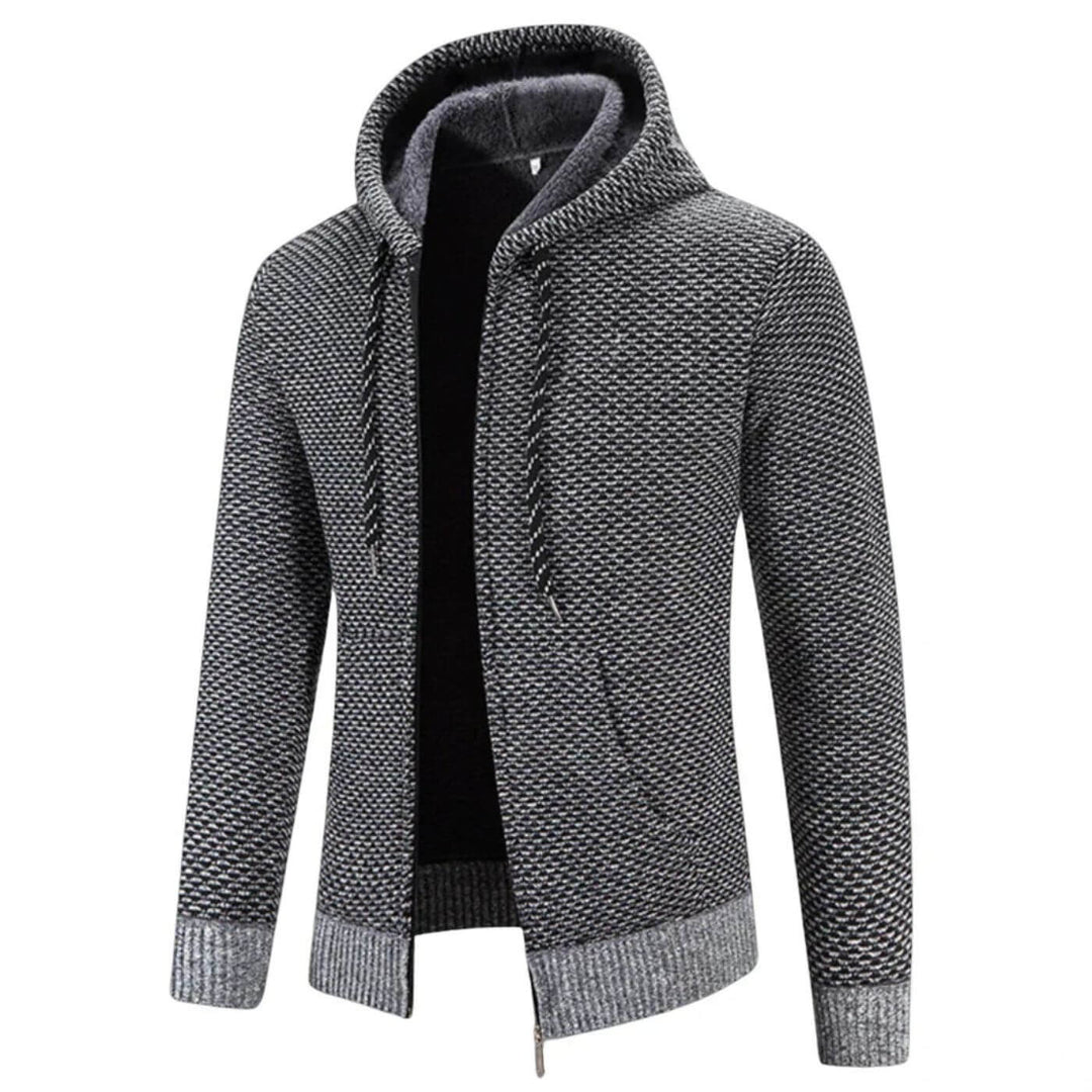 Felpa calda con cappuccio da uomo, perfetta per un look casual e confortevole durante l'inverno.