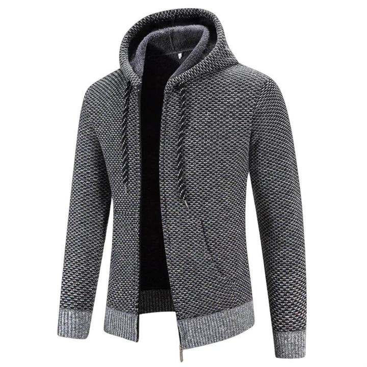 Felpa calda con cappuccio da uomo, perfetta per un look casual e confortevole durante l'inverno.